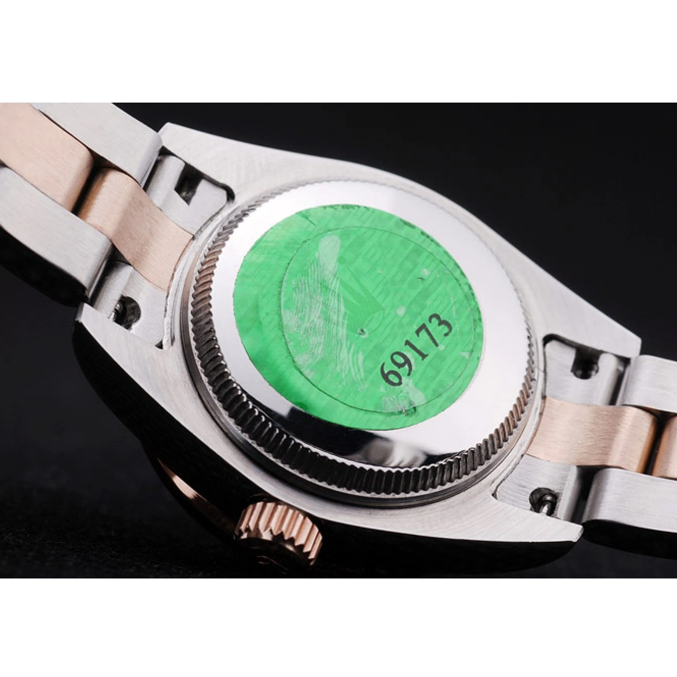 Best AAA Replica Sites Rose Brown Diamonds Bezel Gold Polished Dial Datejust 7475 Rolex 1015